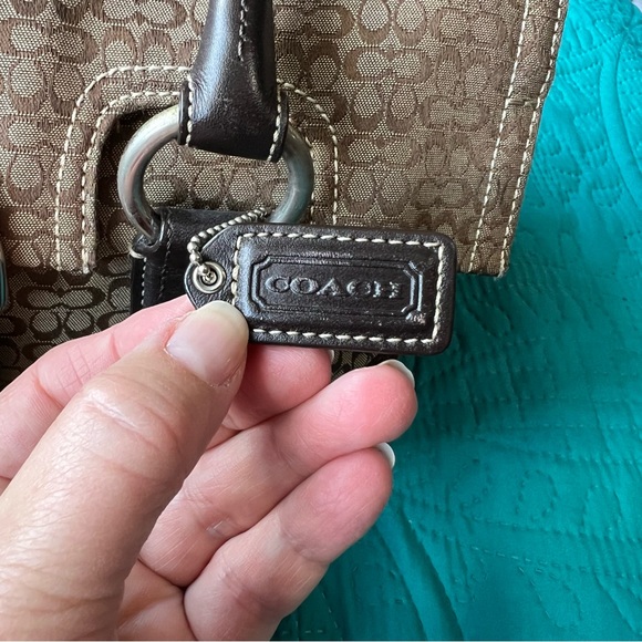 Vintage Coach Top Handle Satchel with Matching Wallet in Mini Monogram Pattern - Picture 2 of 16